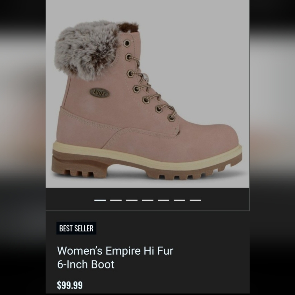 Lugz Women's Empire Hi Fur Boots - Light Pink